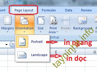 Cách chỉnh trang in trong Excel