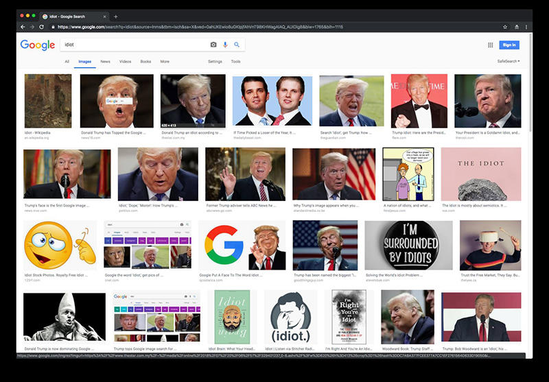 Tìm kiếm từ "kẻ ngốc" sẽ ra hình Tổng thống Trump, CEO Google giải thích nguyên nhân