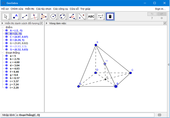 Phần mềm hỗ trợ giảng dạy hình học GeoGebra